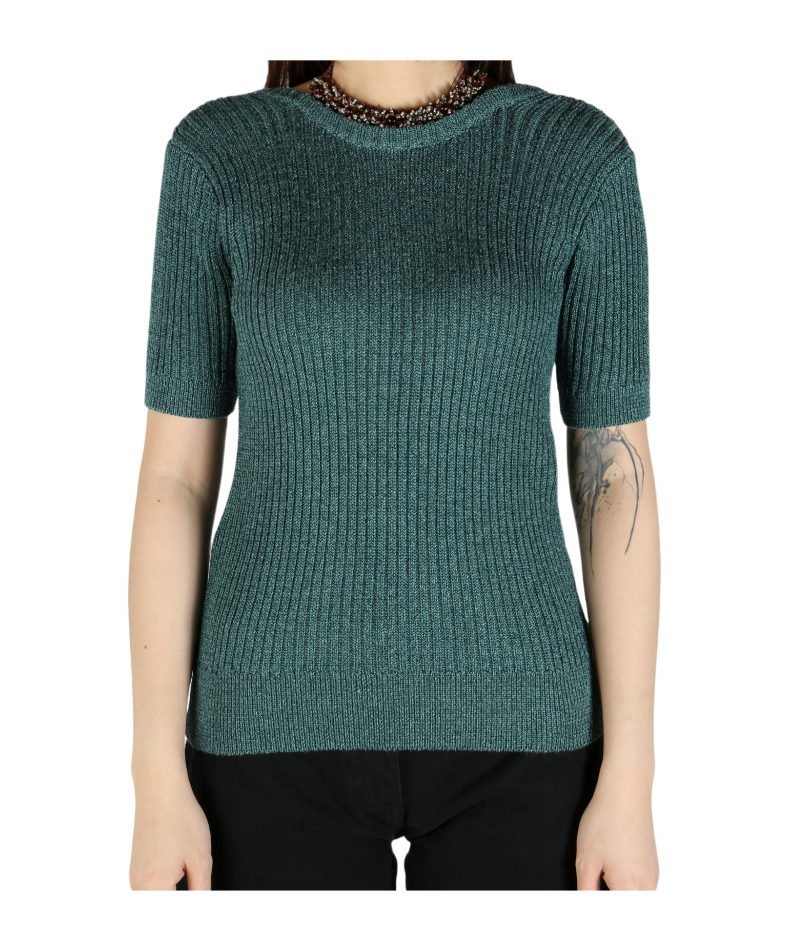 Shop Dries Van Noten Embroidered T-shirt In Green