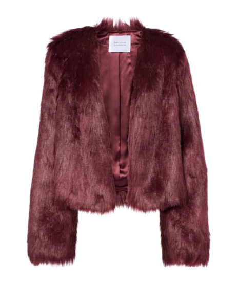 Galvan Manouchi Faux Fur Jacket In Red