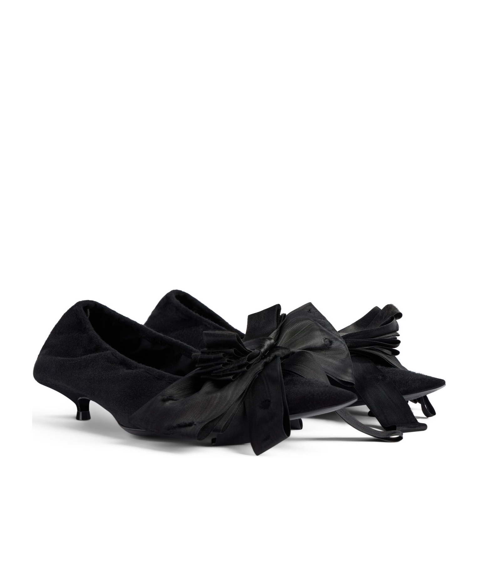 Balenciaga Louis Xv Satin Leather Pumps In Black