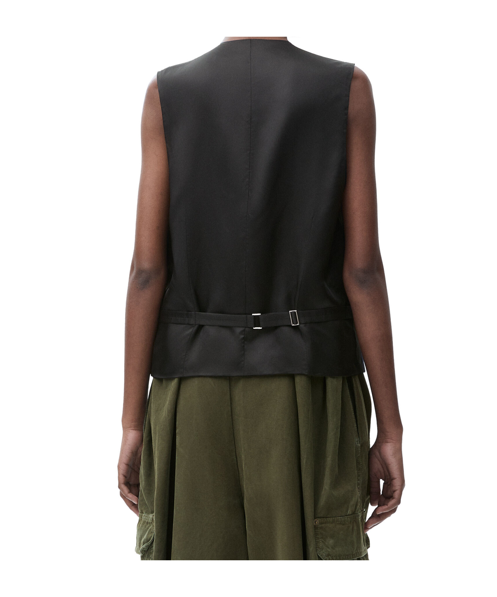 Loewe Wool Sleeveless Vest In Black