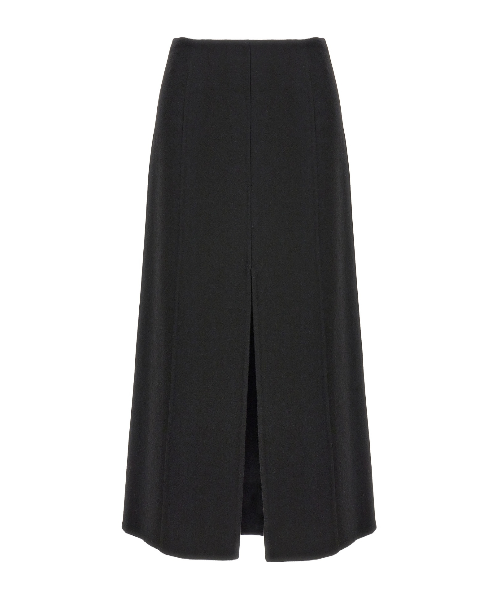 Ermanno Scervino Felted A-line Midi Skirt In Black