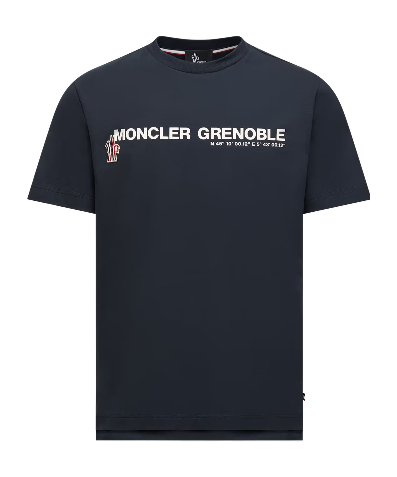 Moncler Logo Cotton T-shirt In Blue
