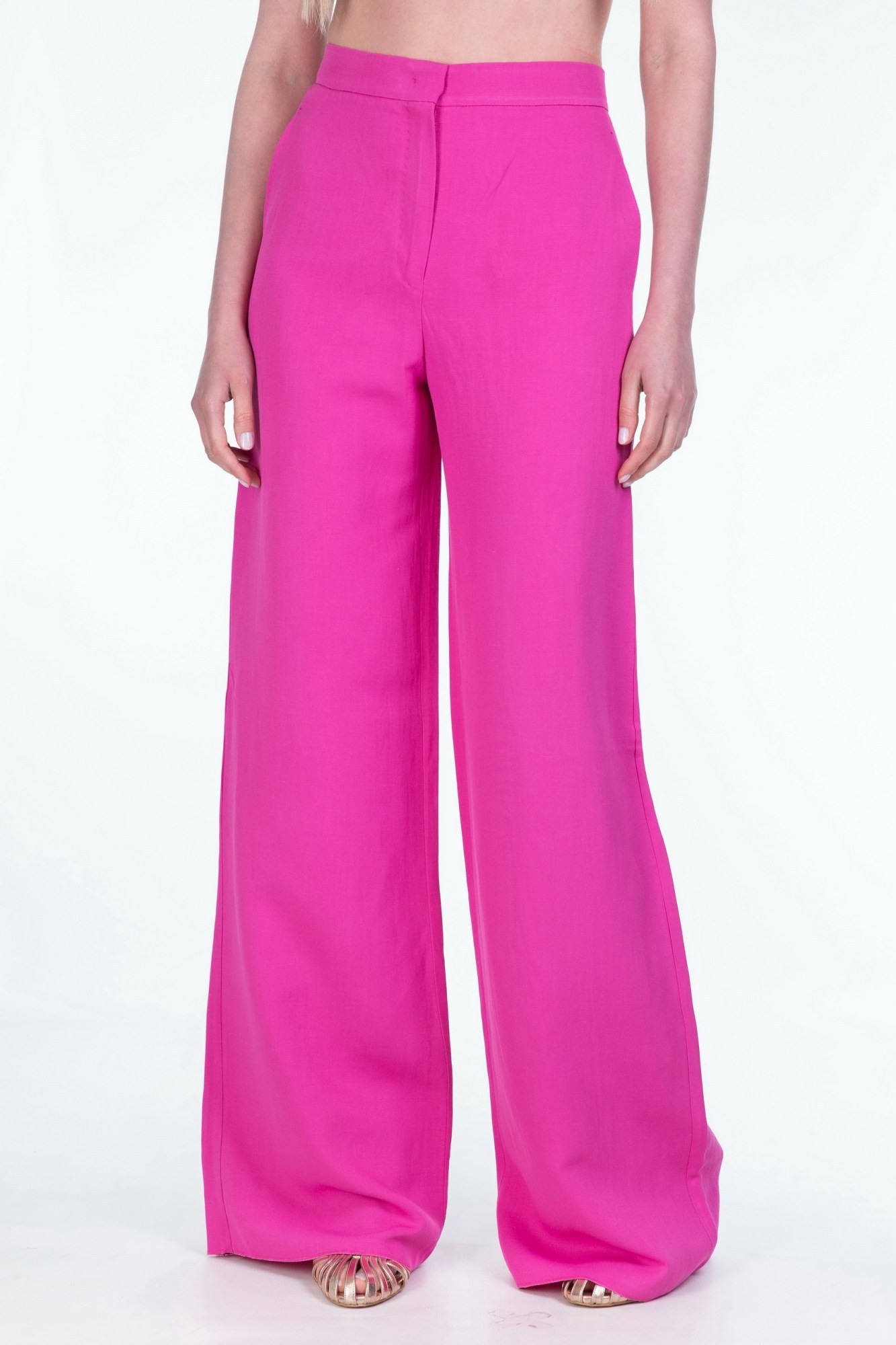 Max Mara High-waisted Casual Pants In Pink