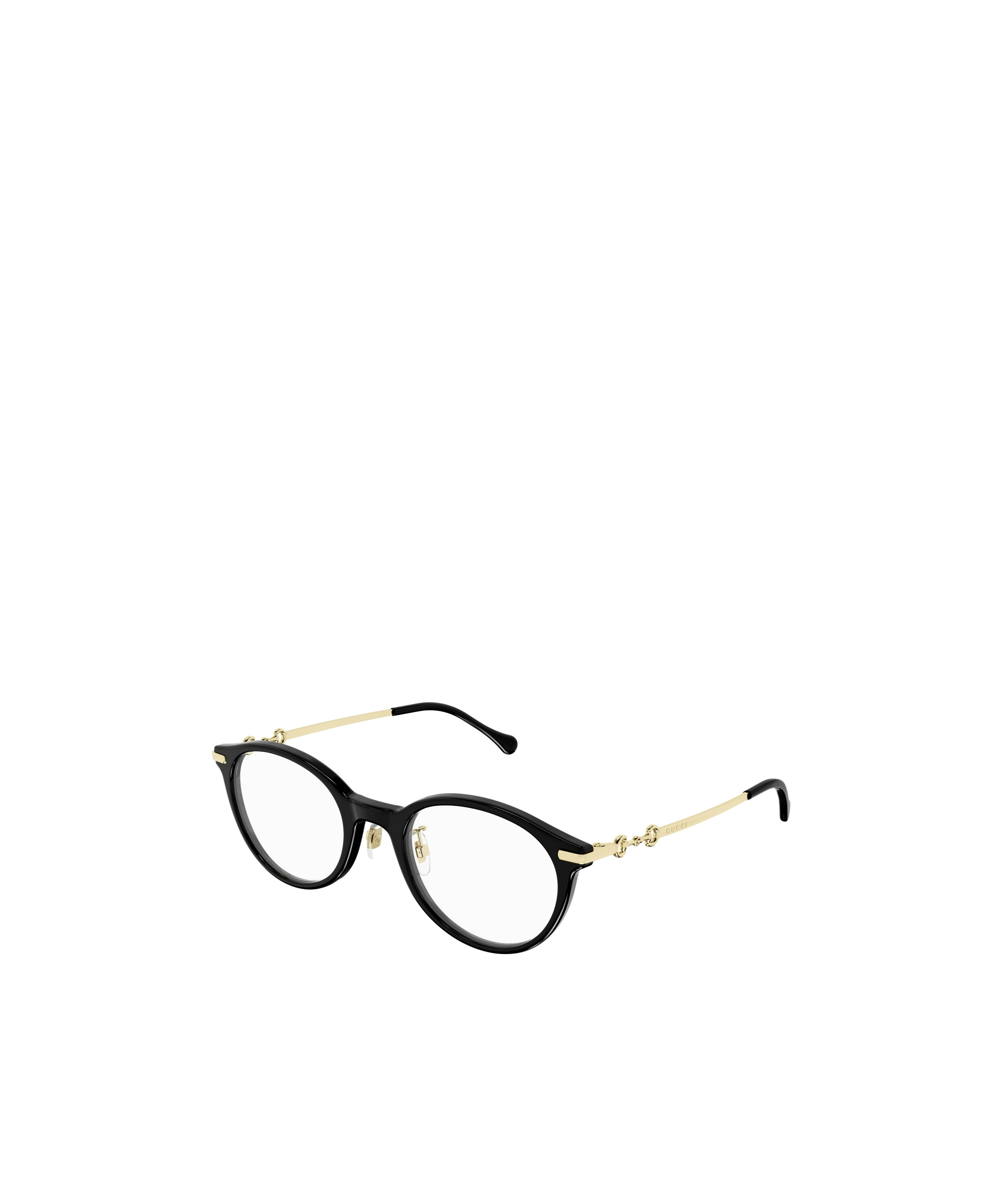Gucci Eyewear Oval Frame Glasses In Black