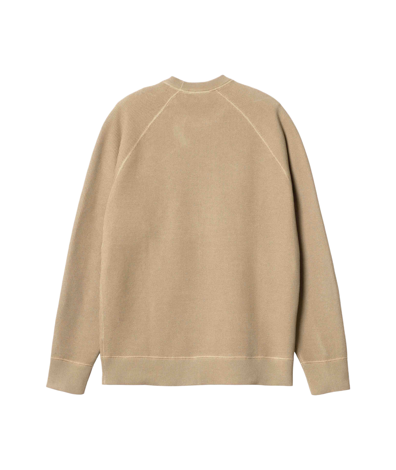 Carhartt Chase Raglan-sleeve Waffle-knit Sweater In Nude