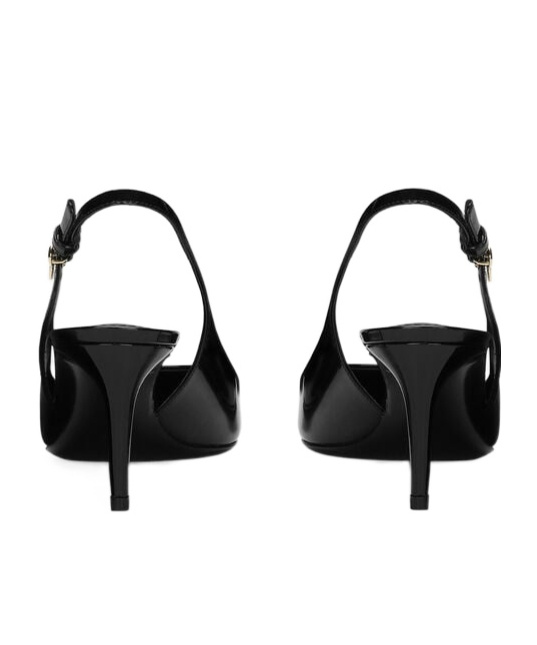 Dolce & Gabbana Nappa Slingback Dã©col In Black