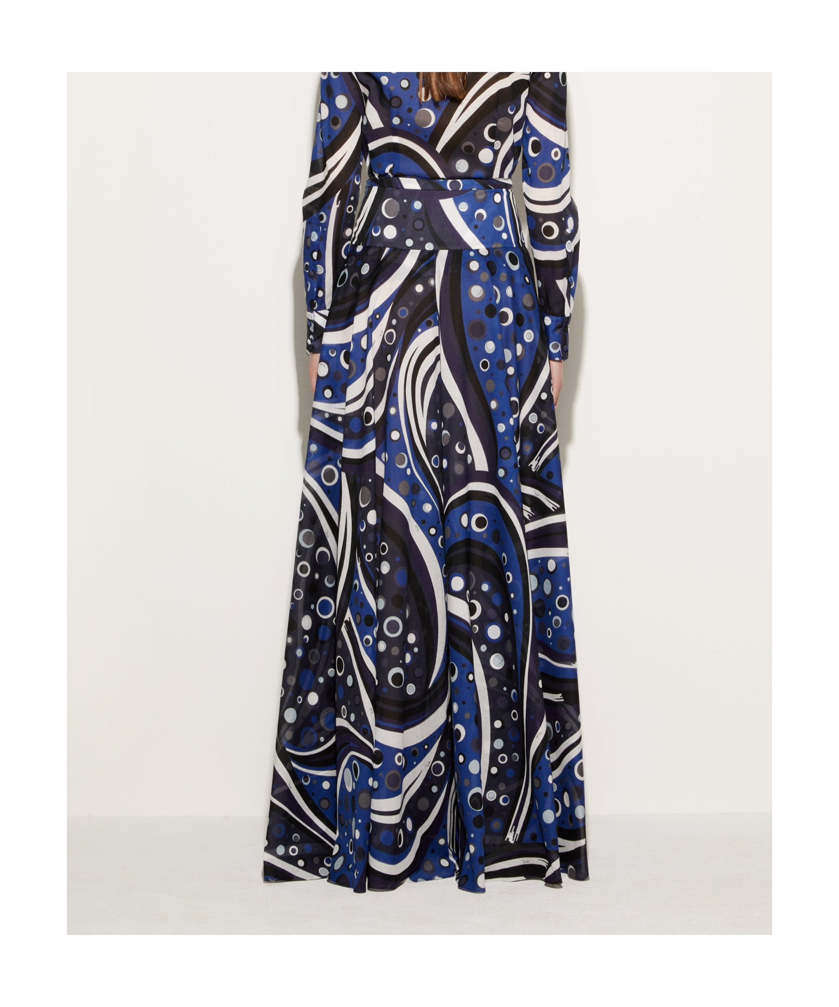PUCCI EMILIO PUCCI FONTANE-PRINT A-LINE MAXI SKIRT