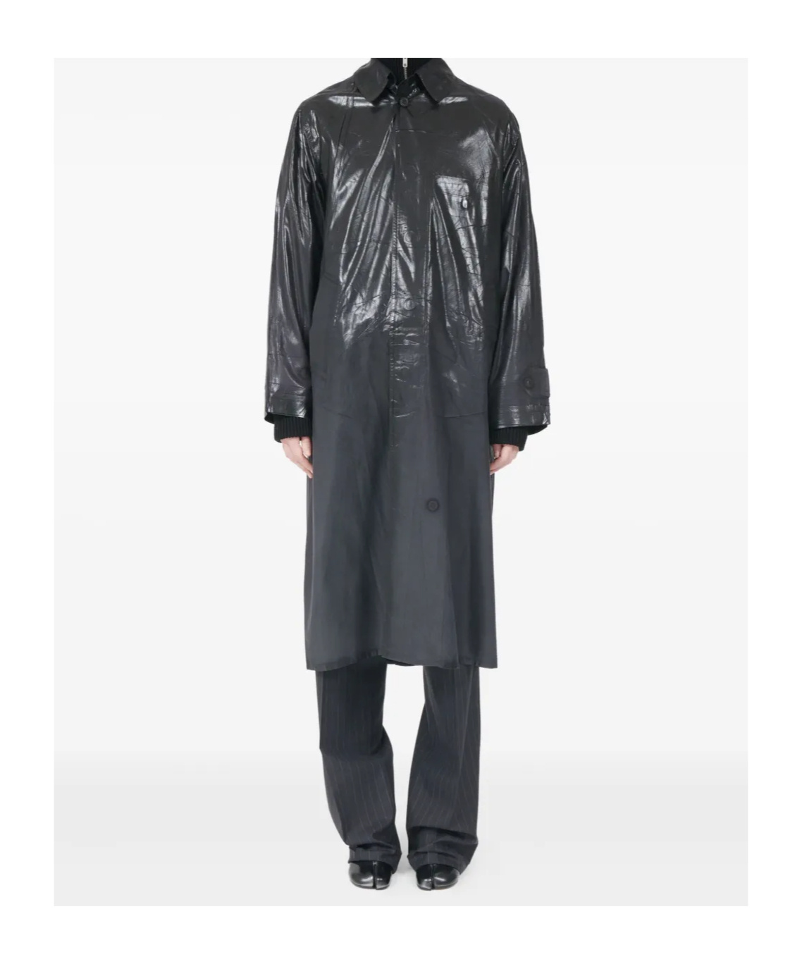 Maison Margiela Stylish Raincoat Flap Pockets In Black