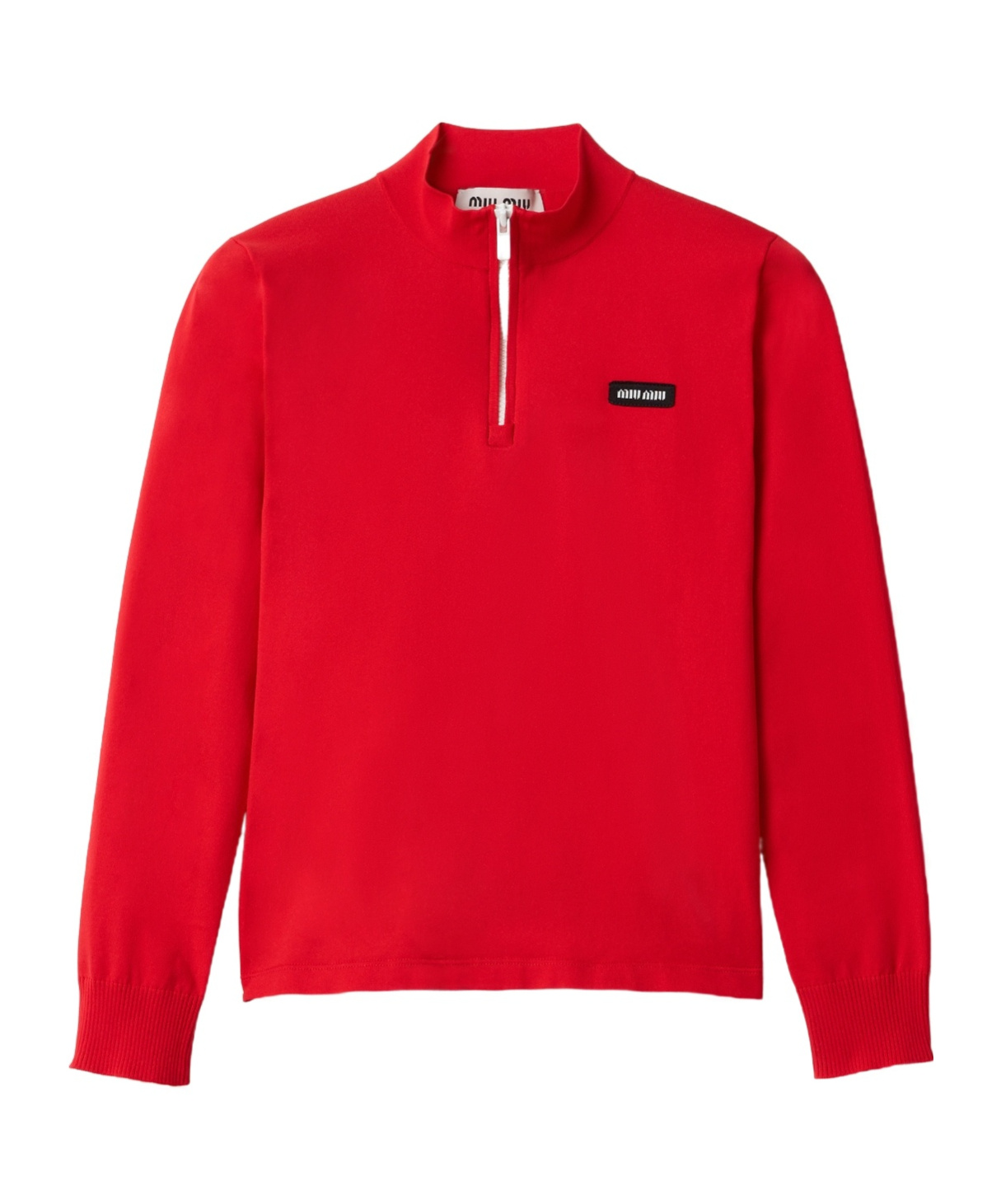 Miu Miu Technical Yarn Sweater In Red