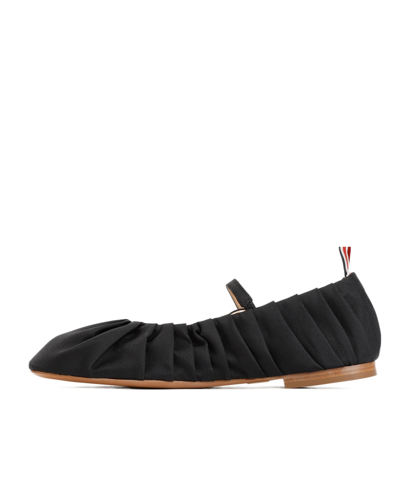 Thom Browne Pleated Ballet Flats In Black