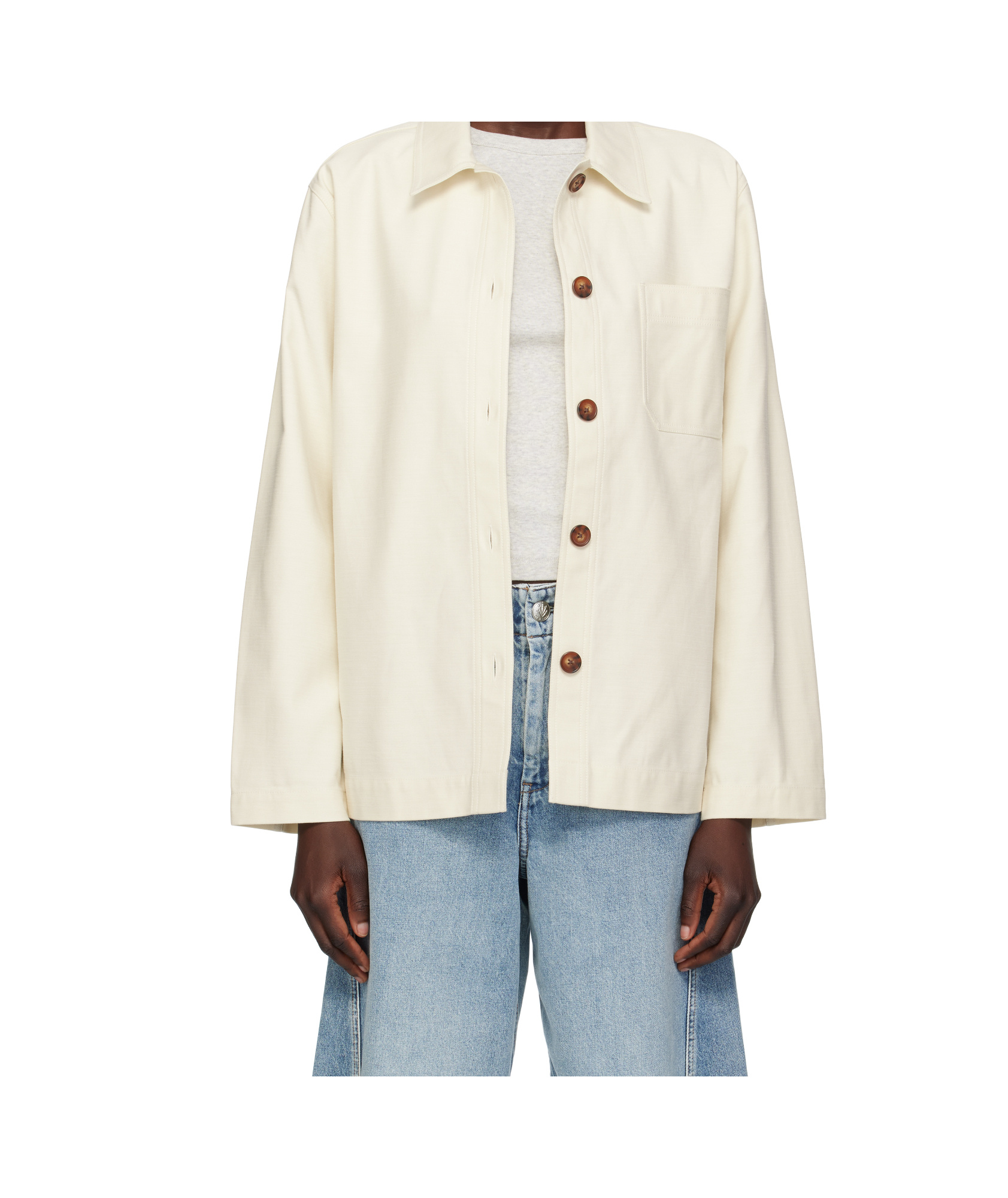 Rag & Bone Off-white Savannah Shirt Jacket In White