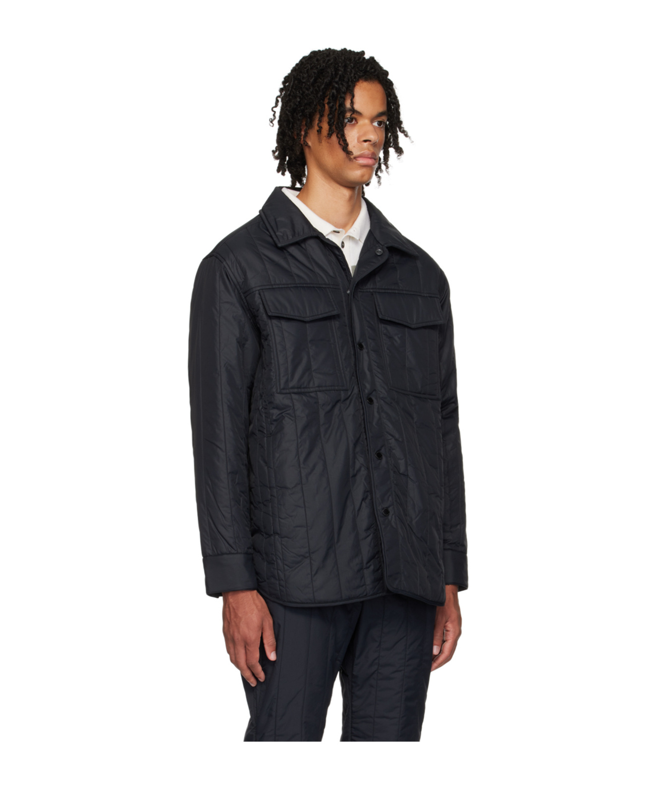 Canada Goose Lapel Quilted Casual Jacket In Black