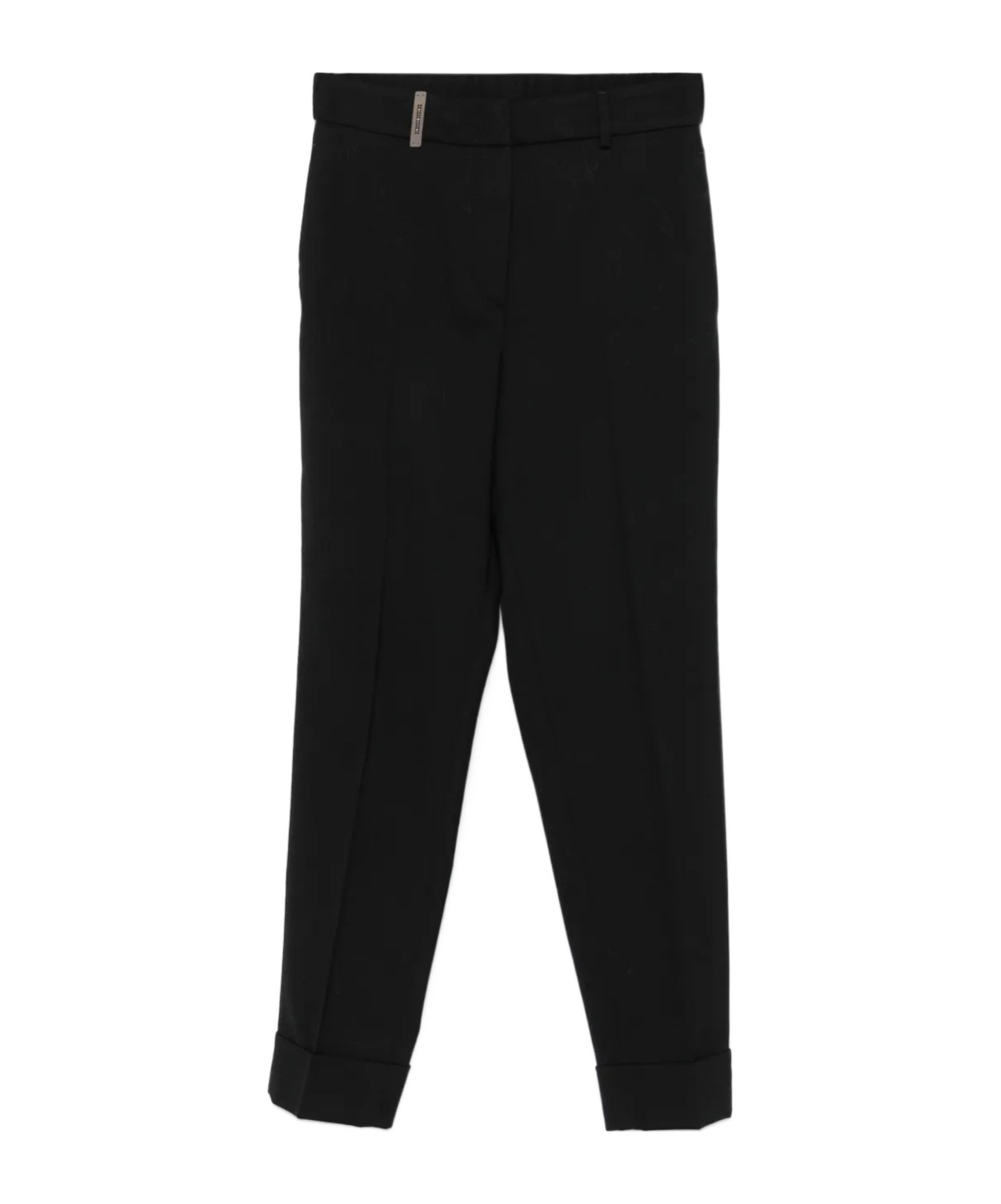 Peserico Belt Loops Slacks In Black