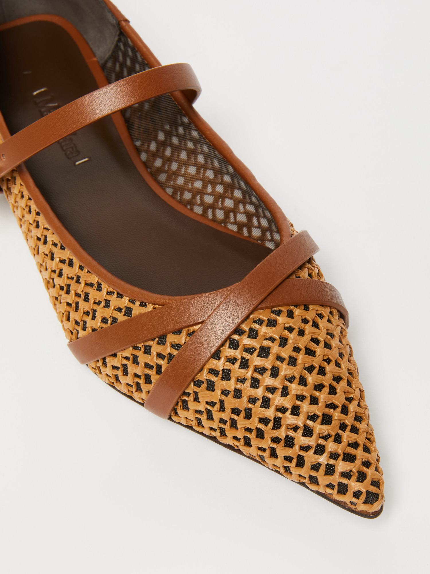 Shop Max Mara Pointed Ballet Shoes In Ferruginous
