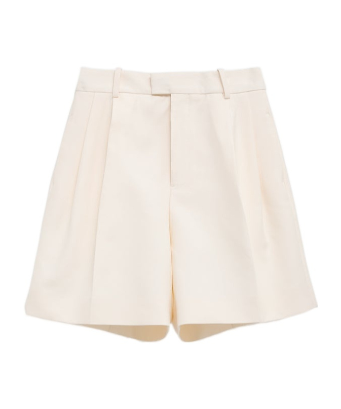 Jil Sander Belt-loop Shorts In White