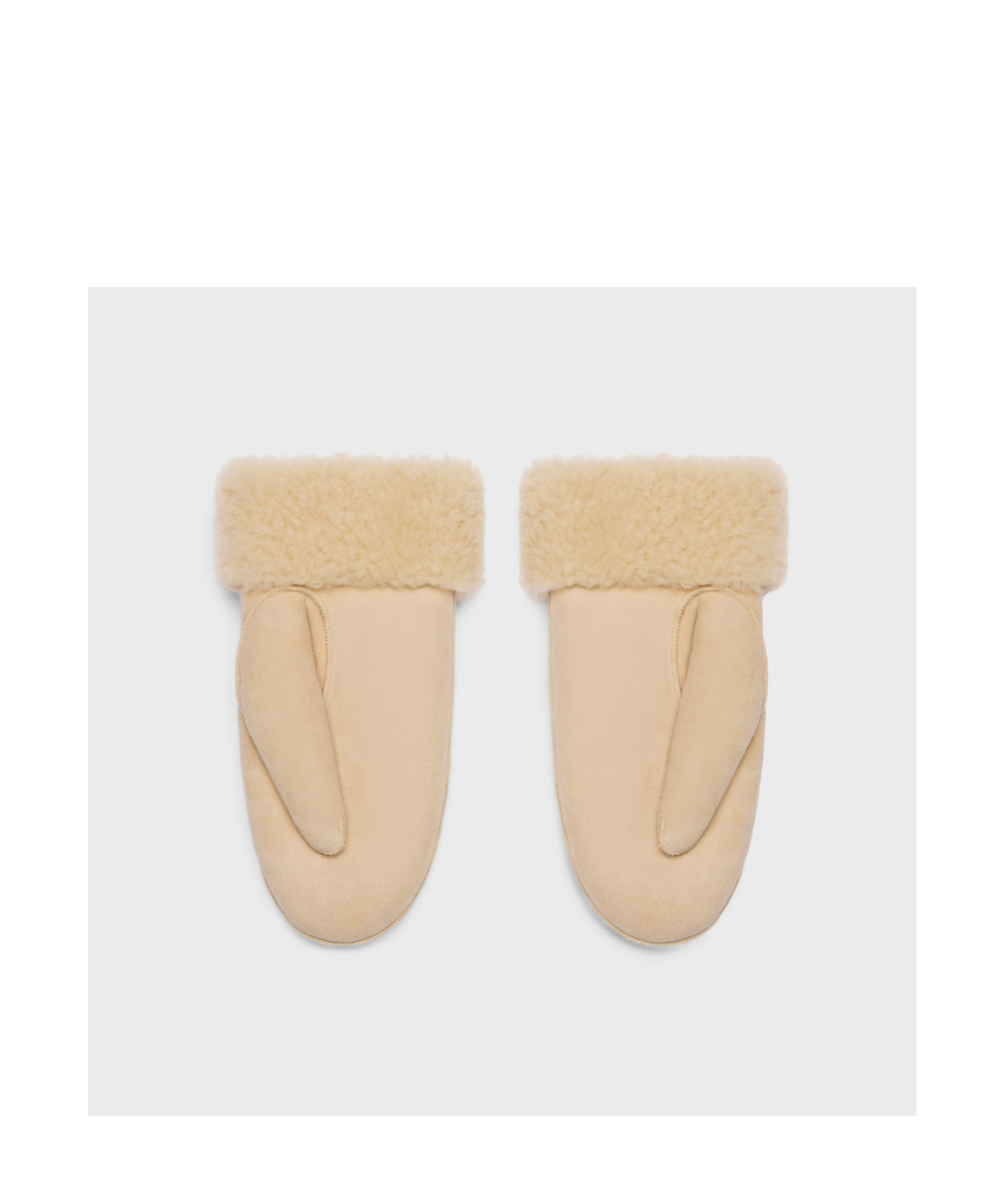 Celine Triomphe Wool Gloves In Nude