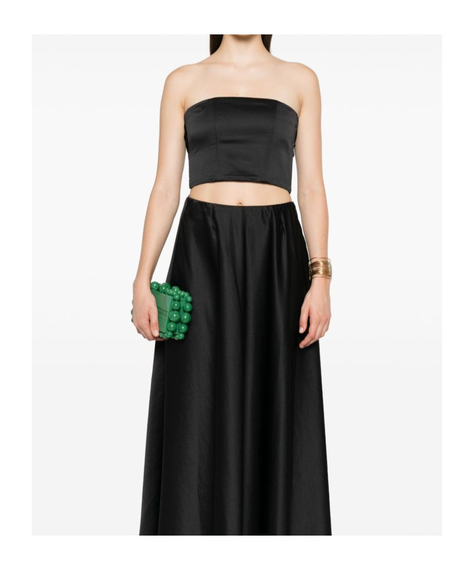 Forte Forte Tie-fastening Bandeau Top In Black