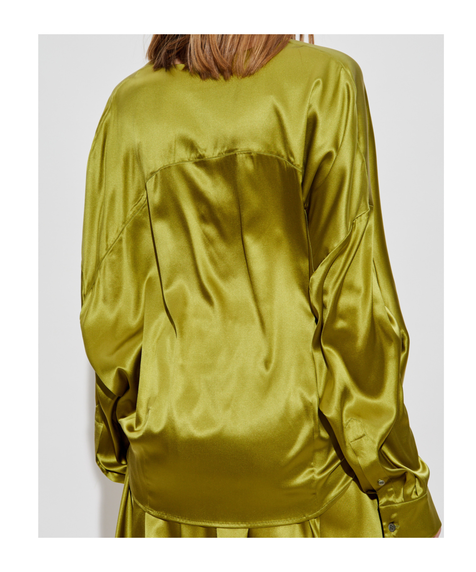 Dries Van Noten Camiel Draped Blouse Shirts Green In Green