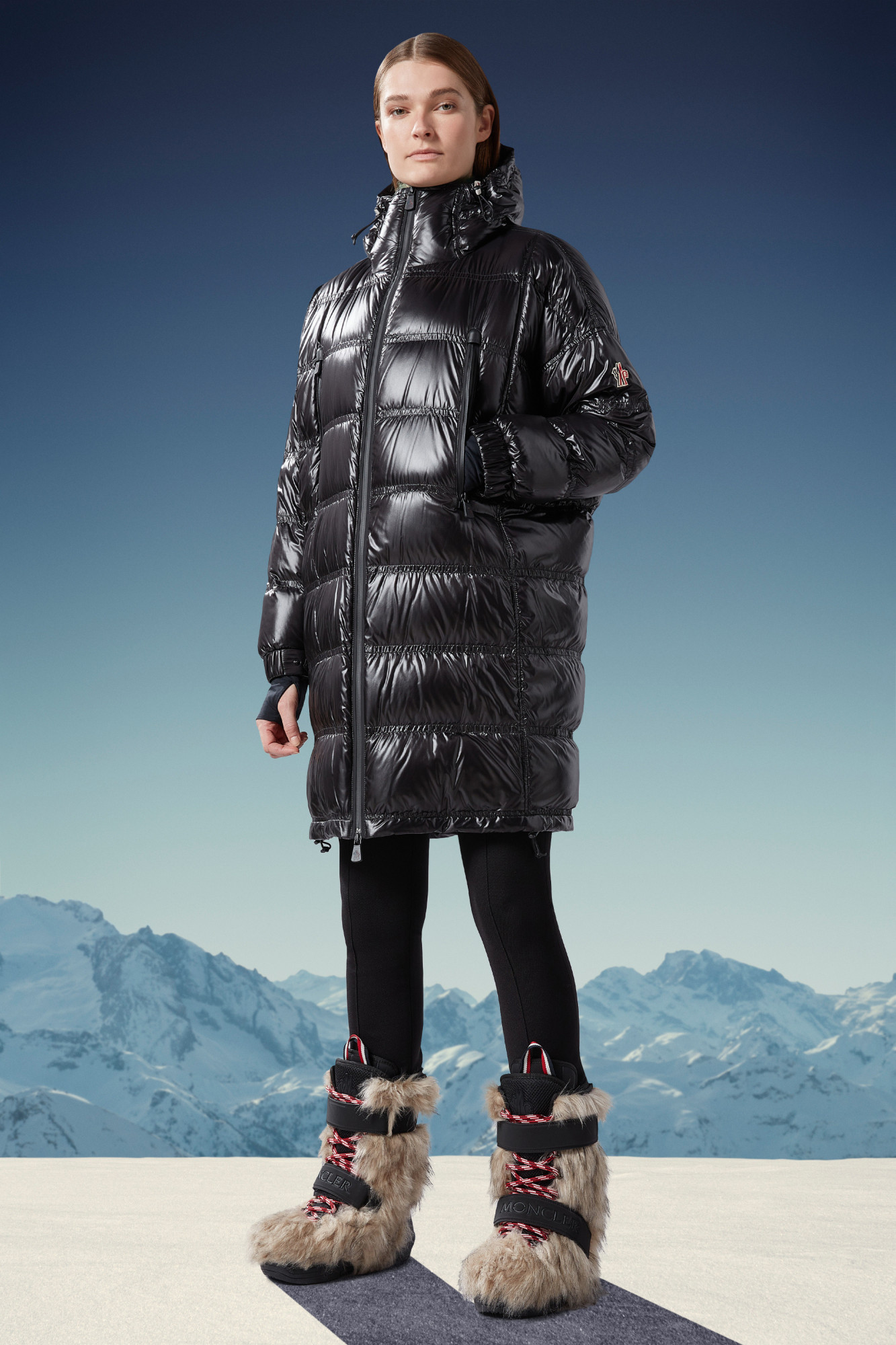 Moncler Grenoble Rochelairs Long Park 1 In Black
