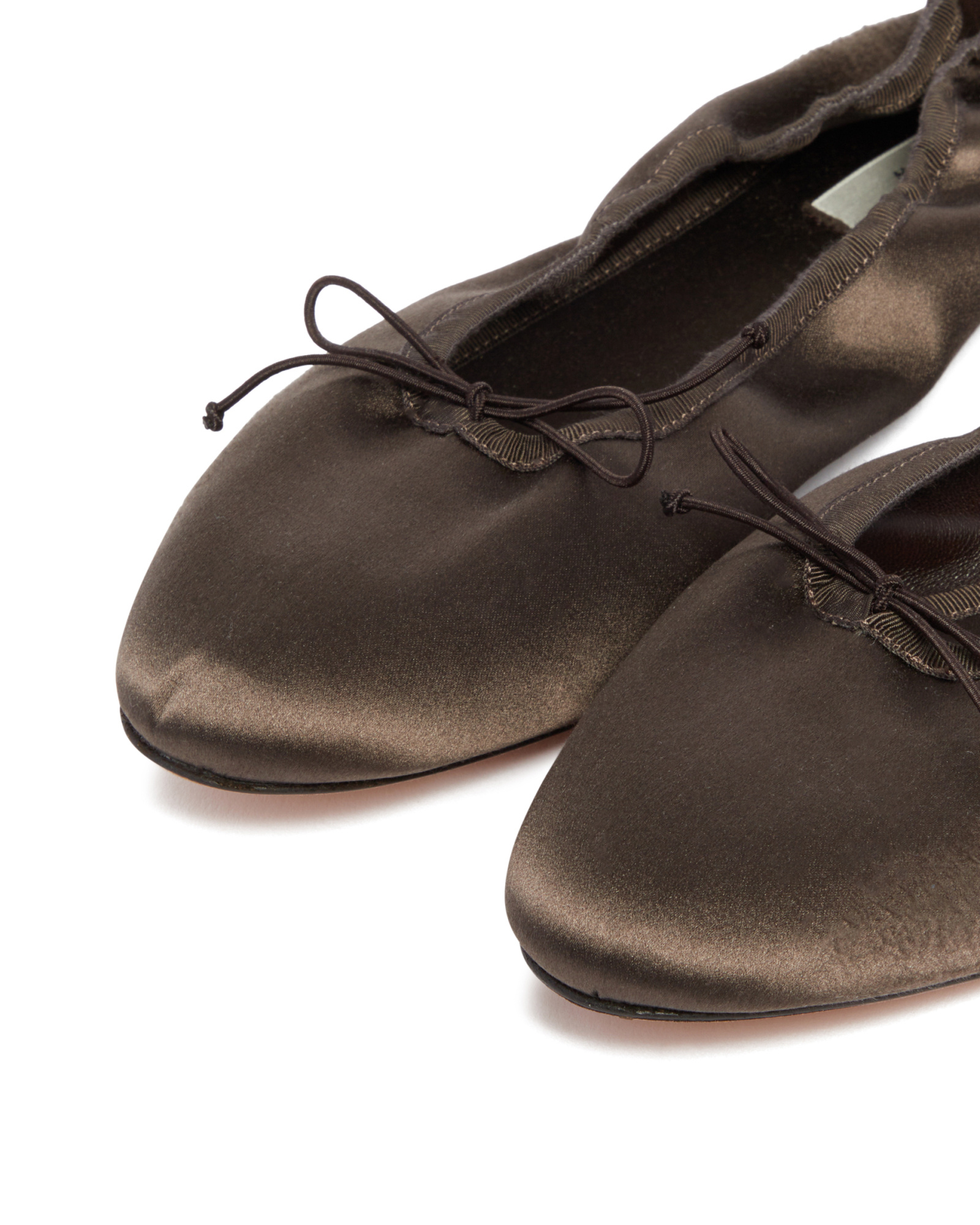 The Row Bow Detailed Slip-on Flat Shoes In Brown