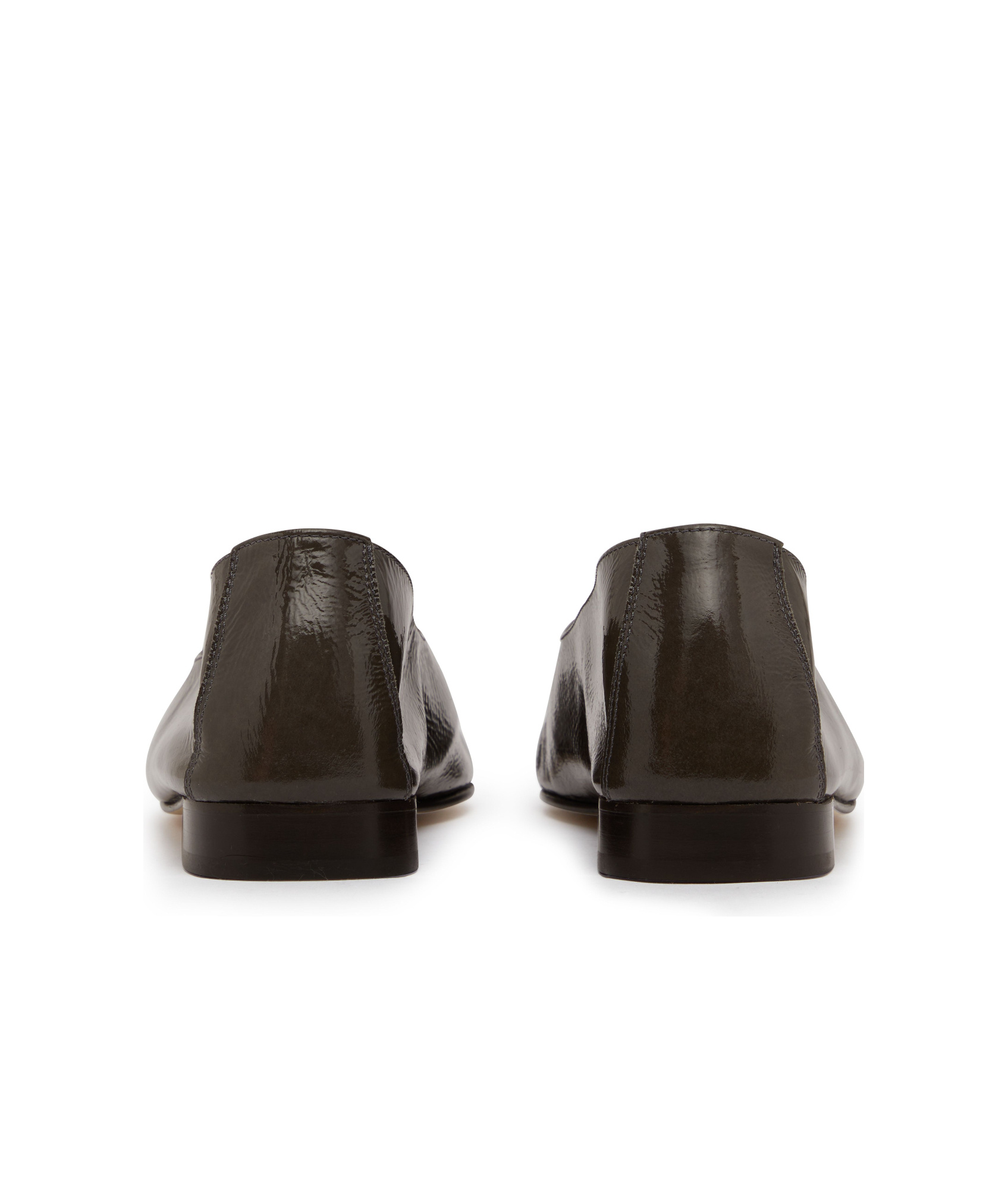 Hereu Pleated Shiny Ballet Flats In Black