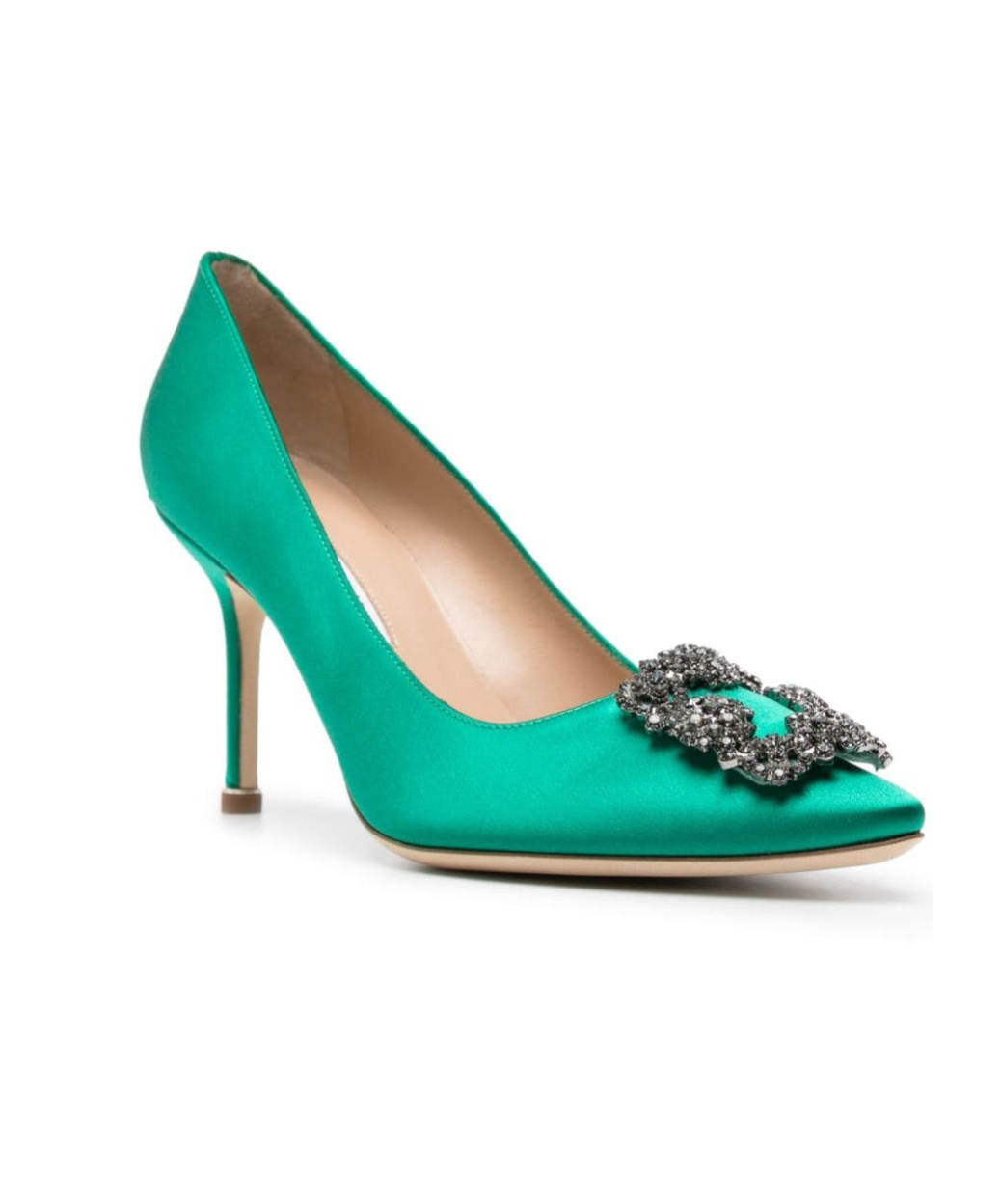 Manolo Blahnik Pointed High Heels In Green