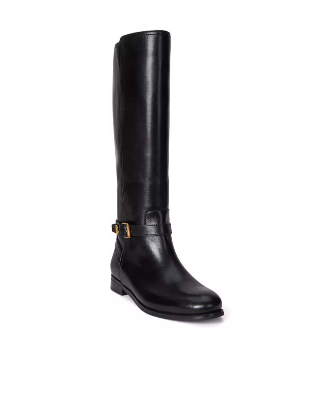 Ralph Lauren Lauren  Brooke Ii Burnished Tall Boots In Black