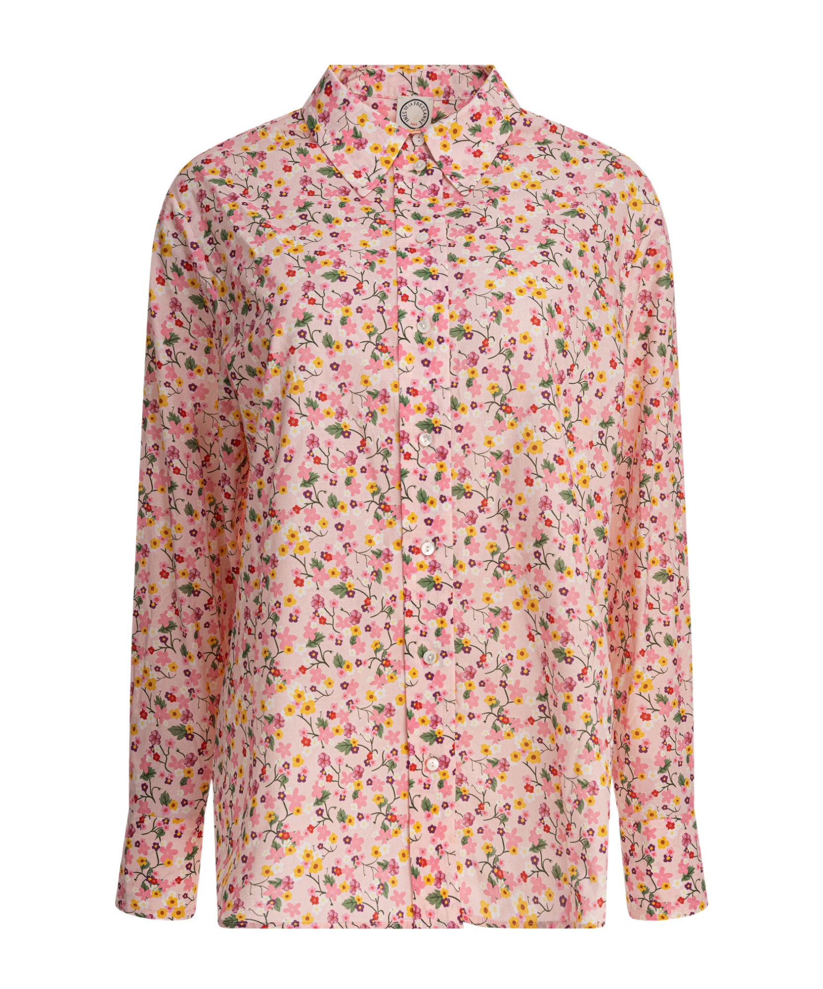 Ines De La Fressange Floral Pattern Long-sleeve Shirt In Pink