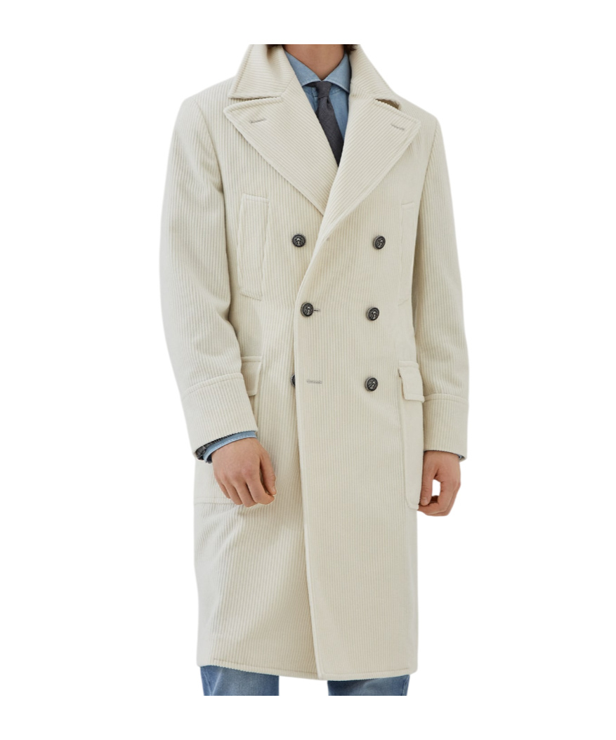 Brunello Cucinelli One-and-a-half-breasted Coat In White