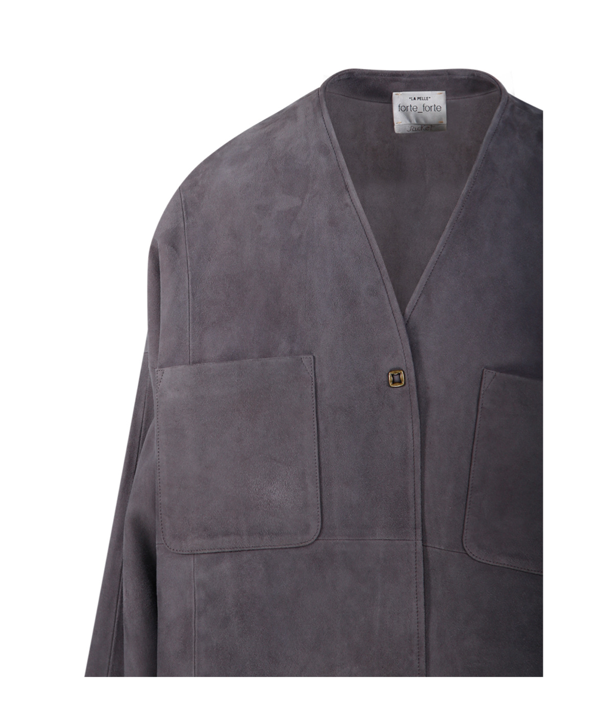 Forte Forte Long-sleeved Casual Jacket In Gray