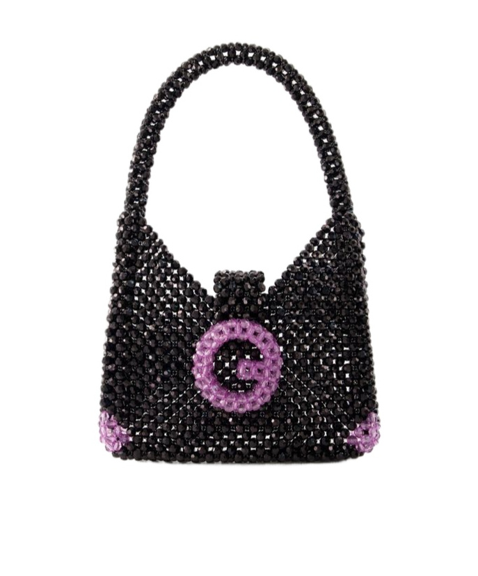 Germanier Beaded Shoulder Bag In Black
