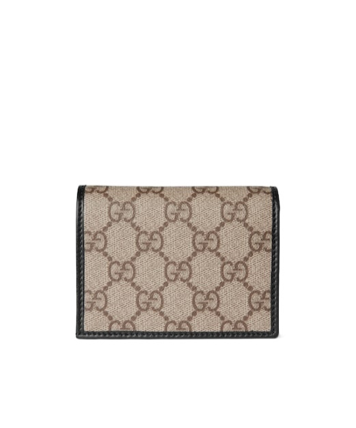 Gucci 1955 Horsebit Gg Supreme Wallet In Black