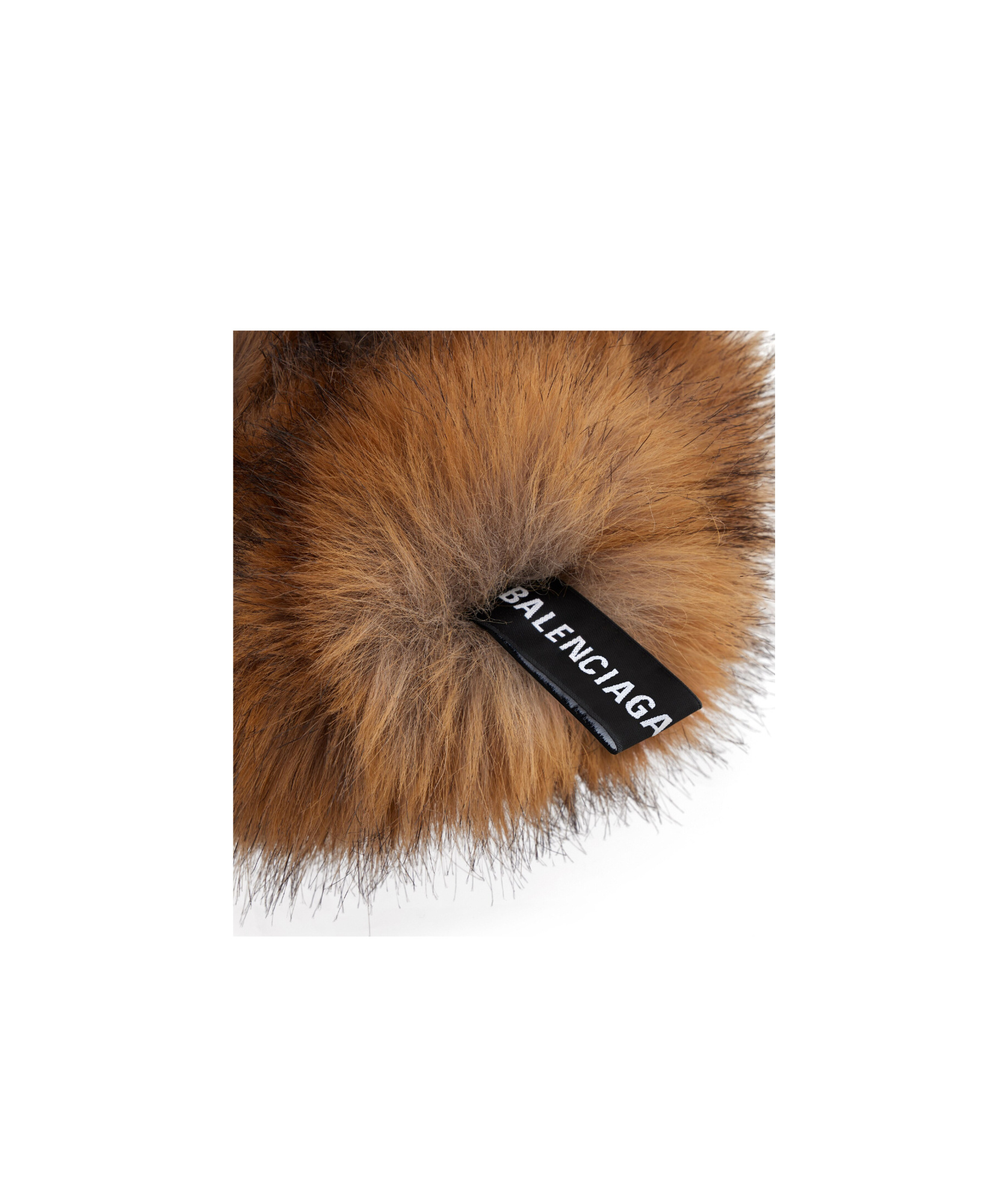 Balenciaga Women's Holli Animal-free Fur Scrunchie In Beige In Brown