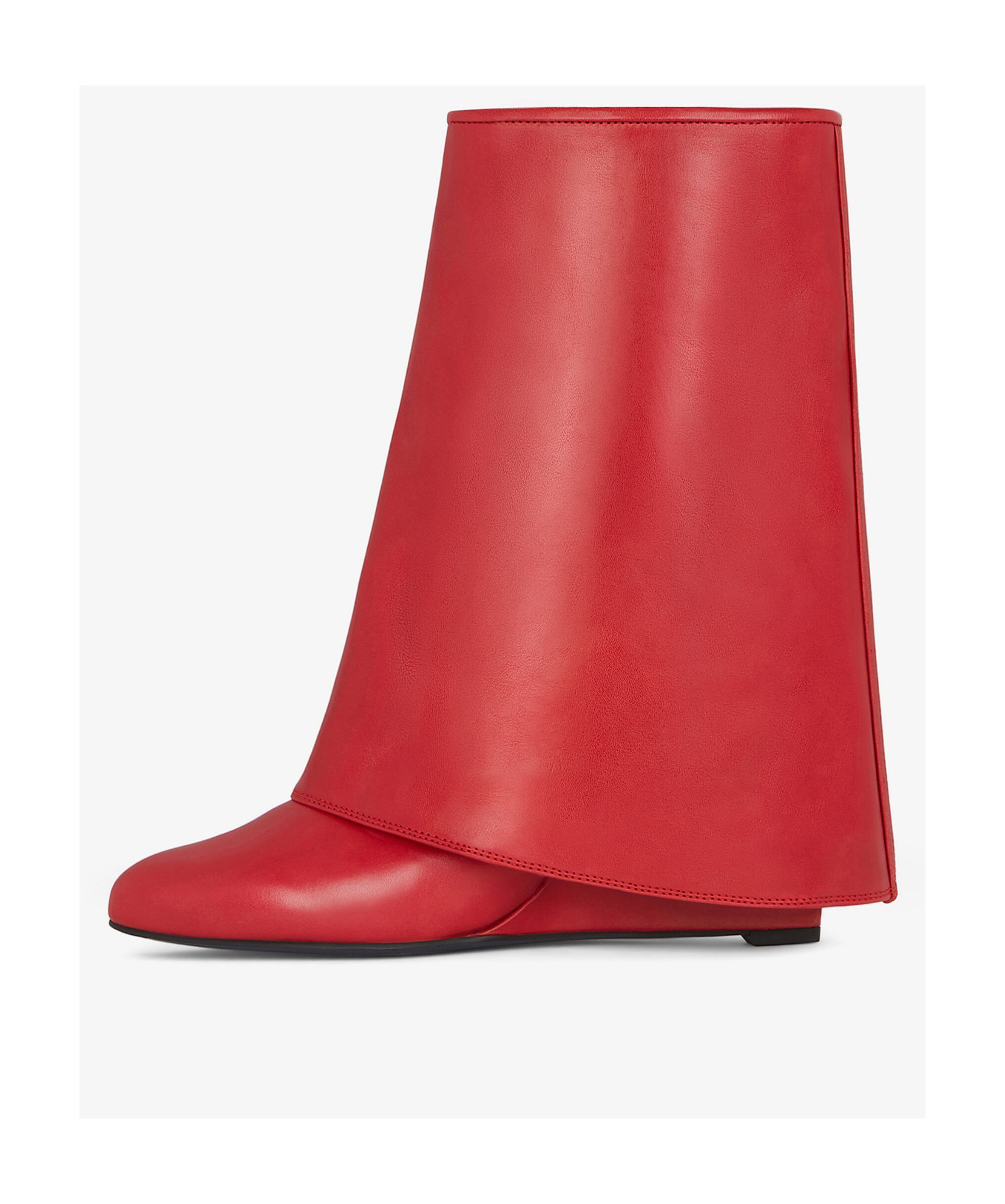 Shop Givenchy Shark Lock Buckles Ankle Boots In Leather In Red