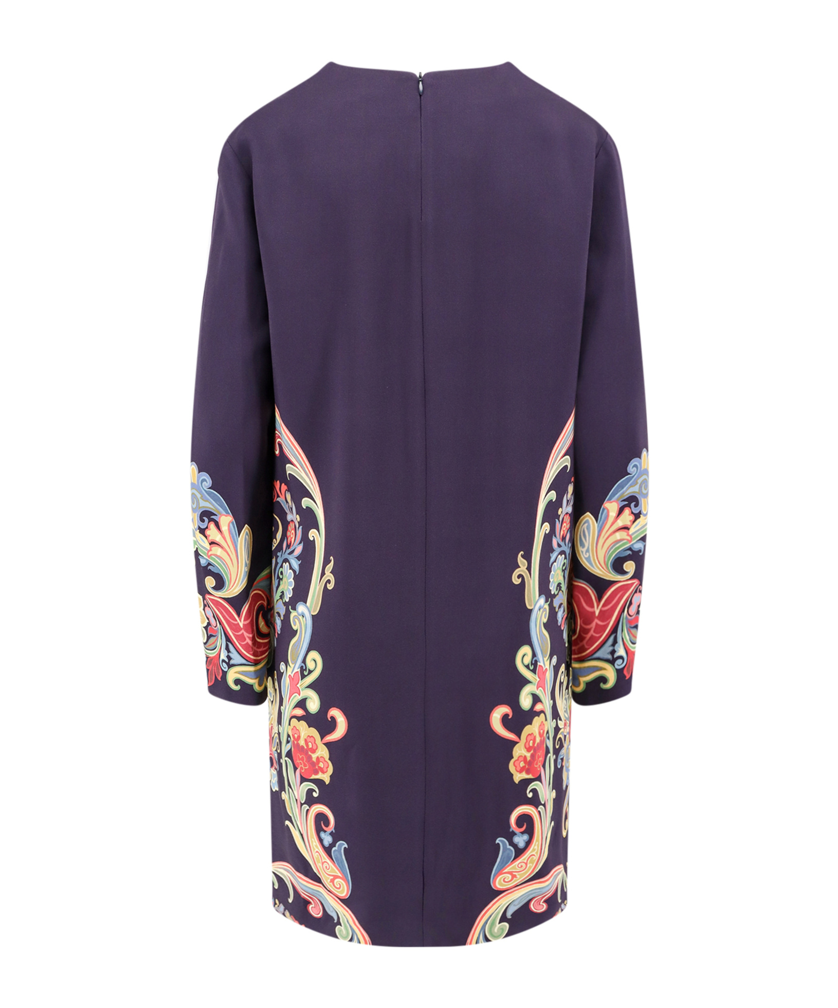 Etro Women Viscose Dress With Iconic Multicolor Print In Black