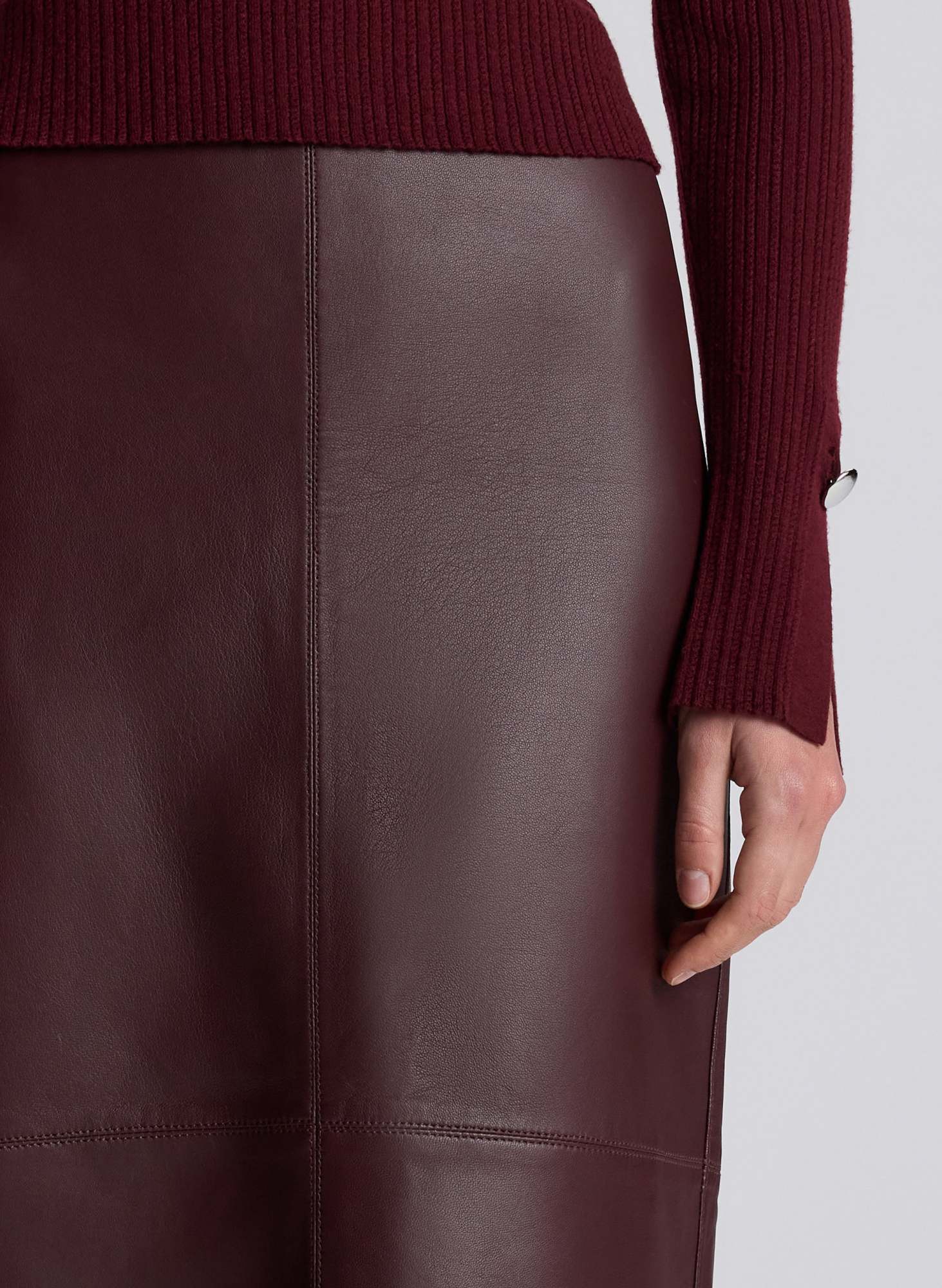 A.l.c Zippered Skirt In Brown