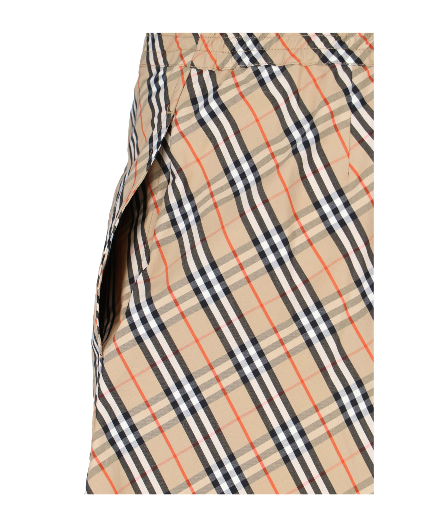Shop Burberry Vintage Check Shorts In Nude