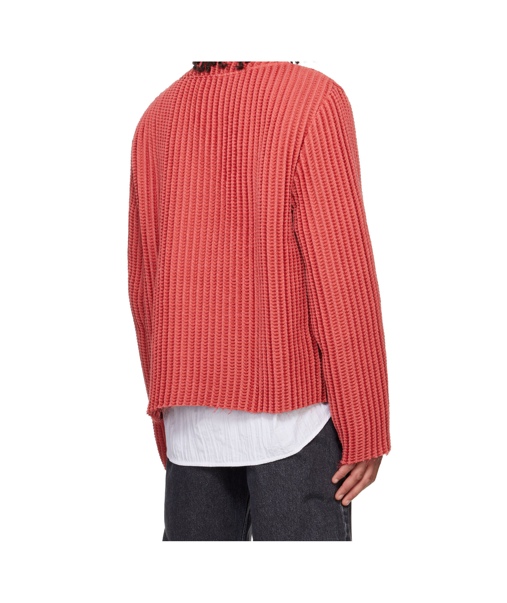Séfr Agustin Waffle-knit Sweater In Red