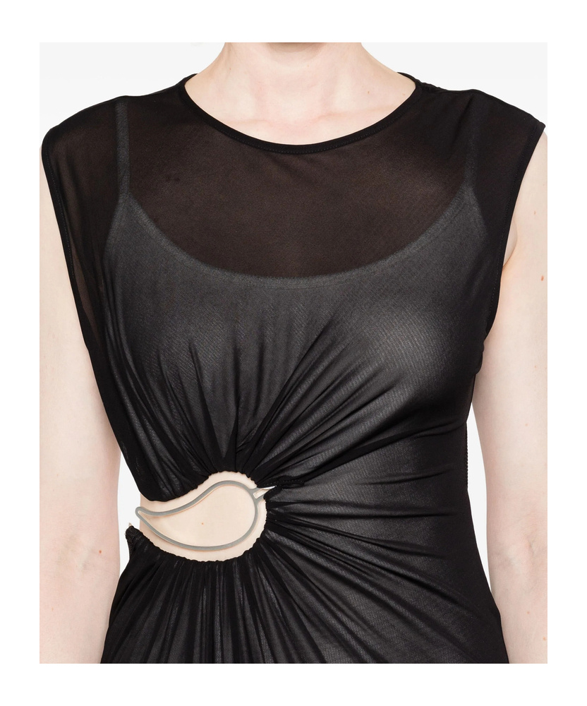 Christopher Esber Embellished Cutout Layered Stretch-jersey Maxi Dress In Black