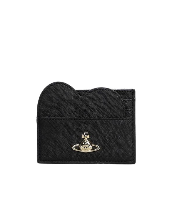 Vivienne Westwood Heart Card Holder Wallet In Black