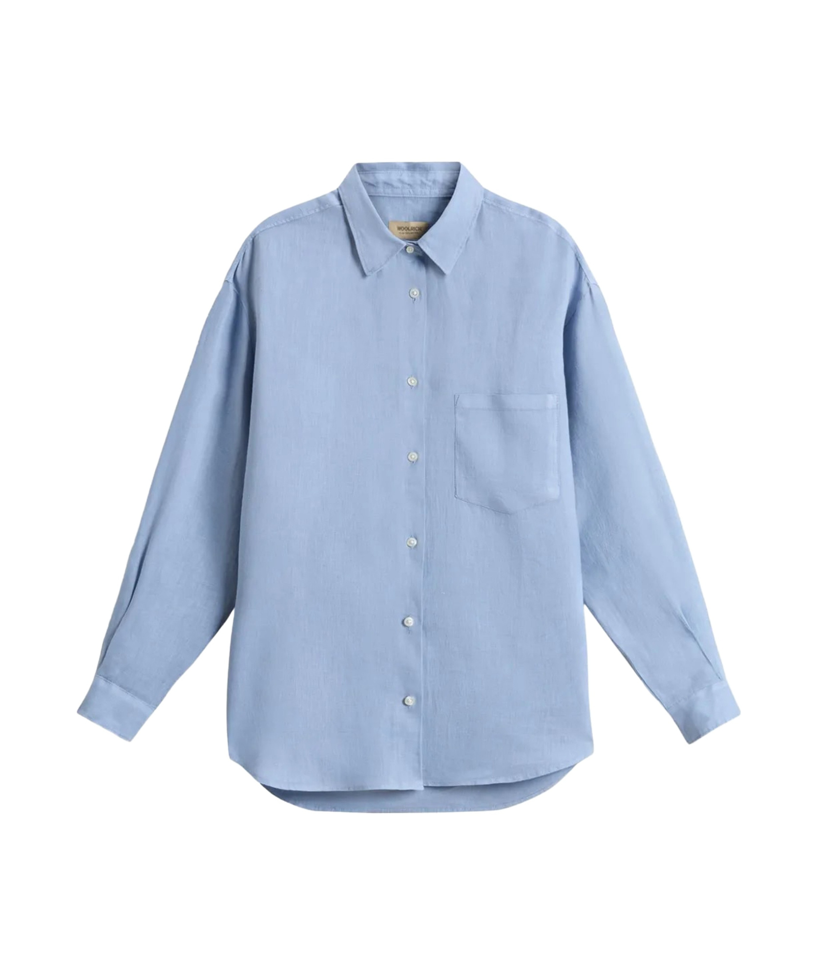 Woolrich Linen Shirt In Blue