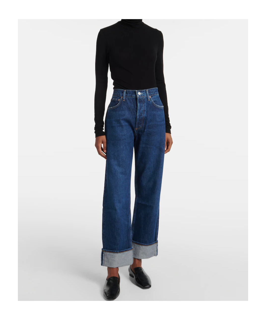 Agolde Fran Mid-rise Straight-leg Denim Trousers In Blue