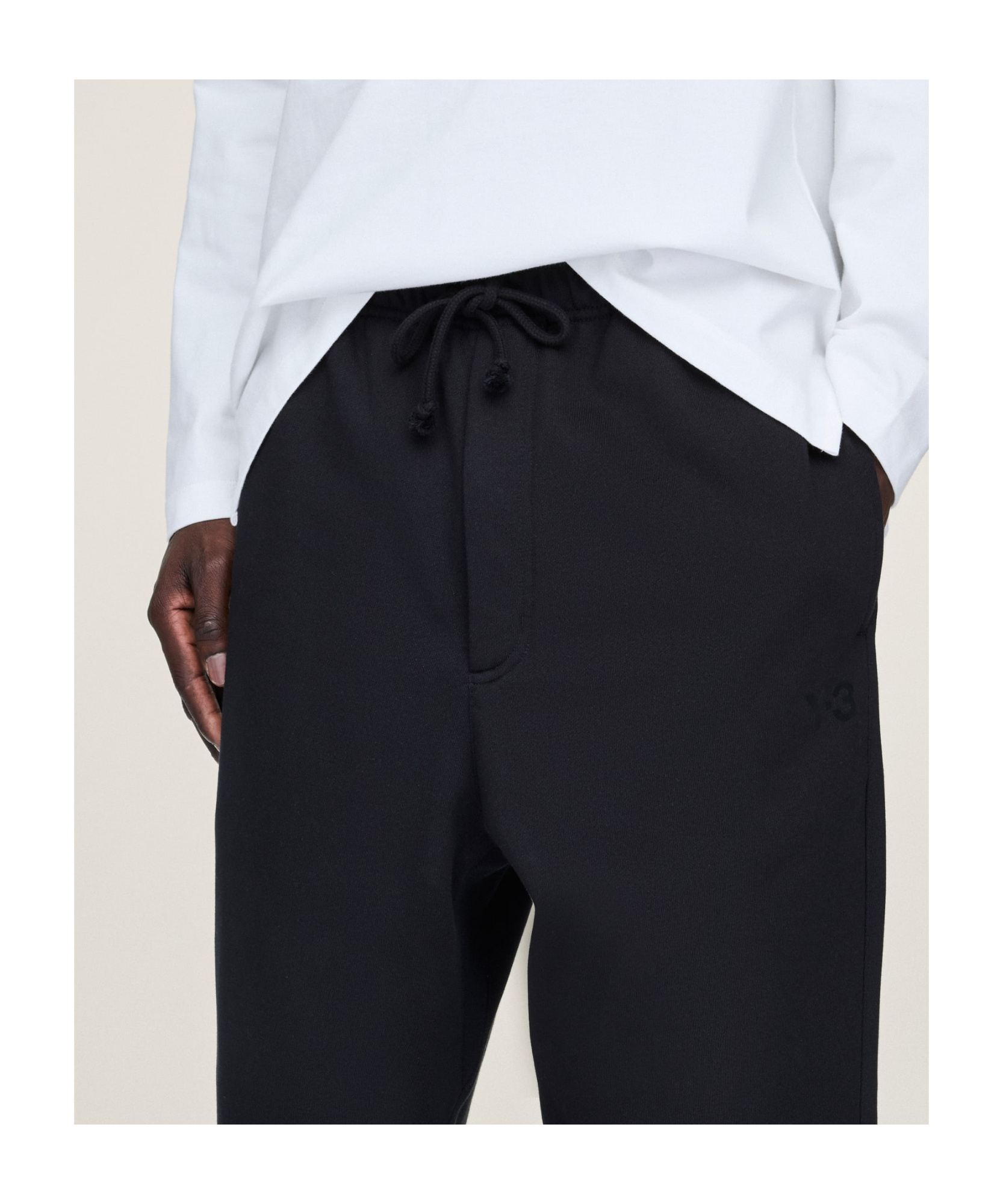 Y-3 Adidas Cotton Track-pants In Black