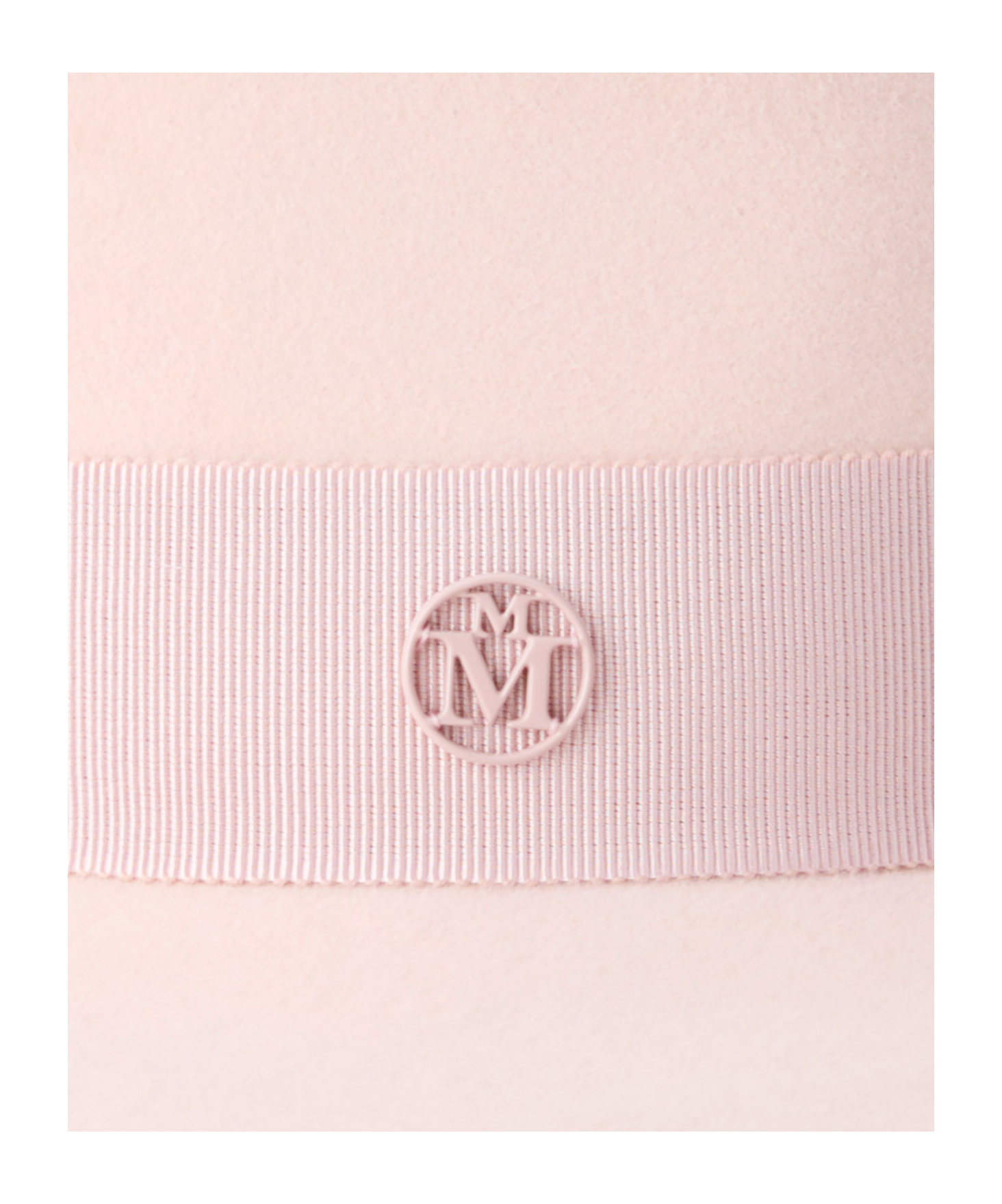 Maison Michel Logo-plaque Hat In Pink