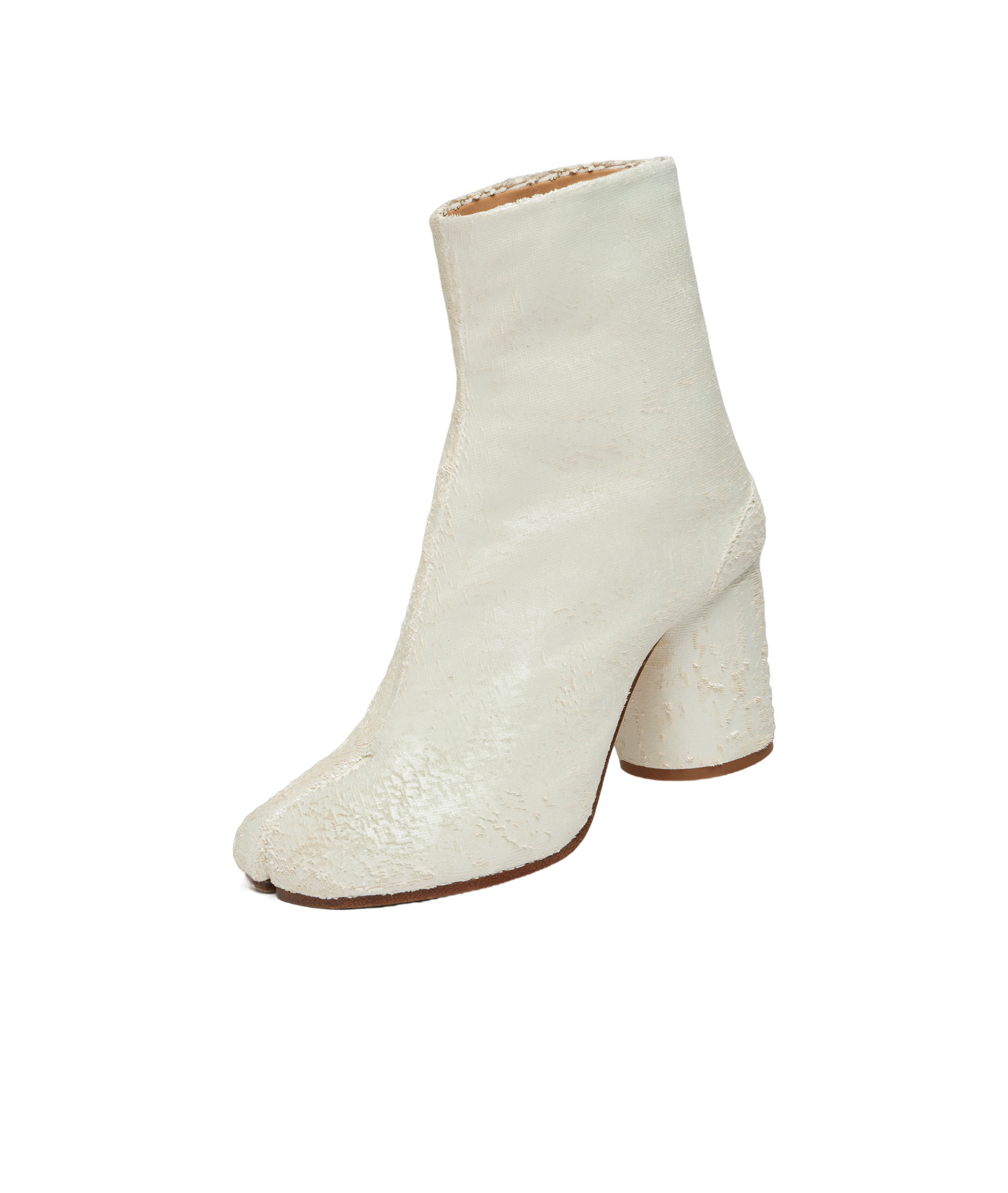 Shop Maison Margiela Tabi Ankle Boots In White