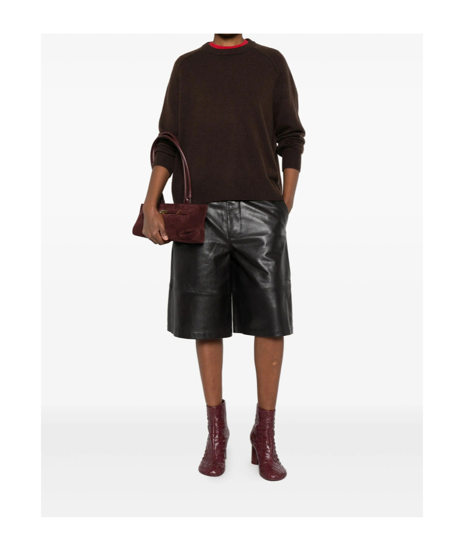 Soft Goat Cashmere Sweater In Brown