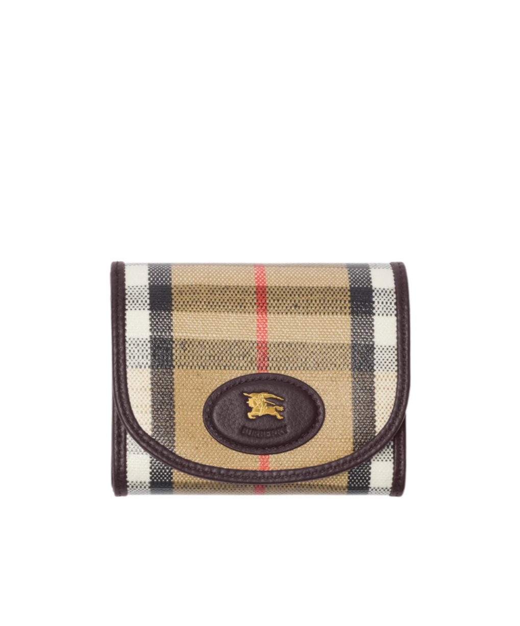 Burberry Highlands Compact Wallet In Sand