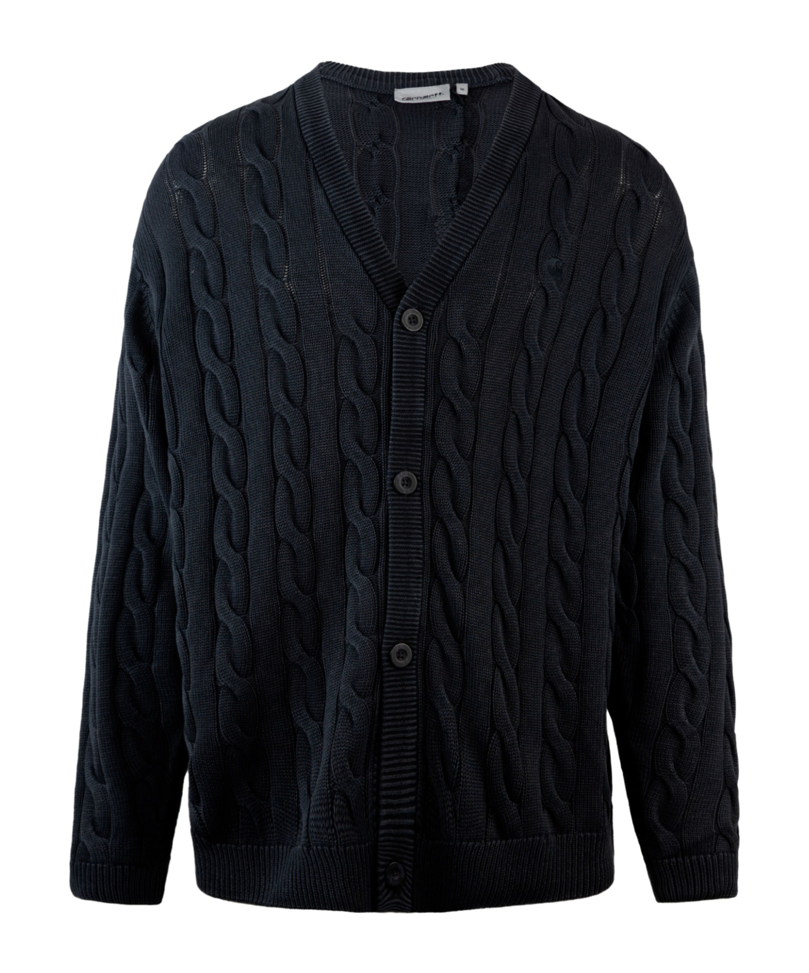 Carhartt Cardigan Carter Nero In Black