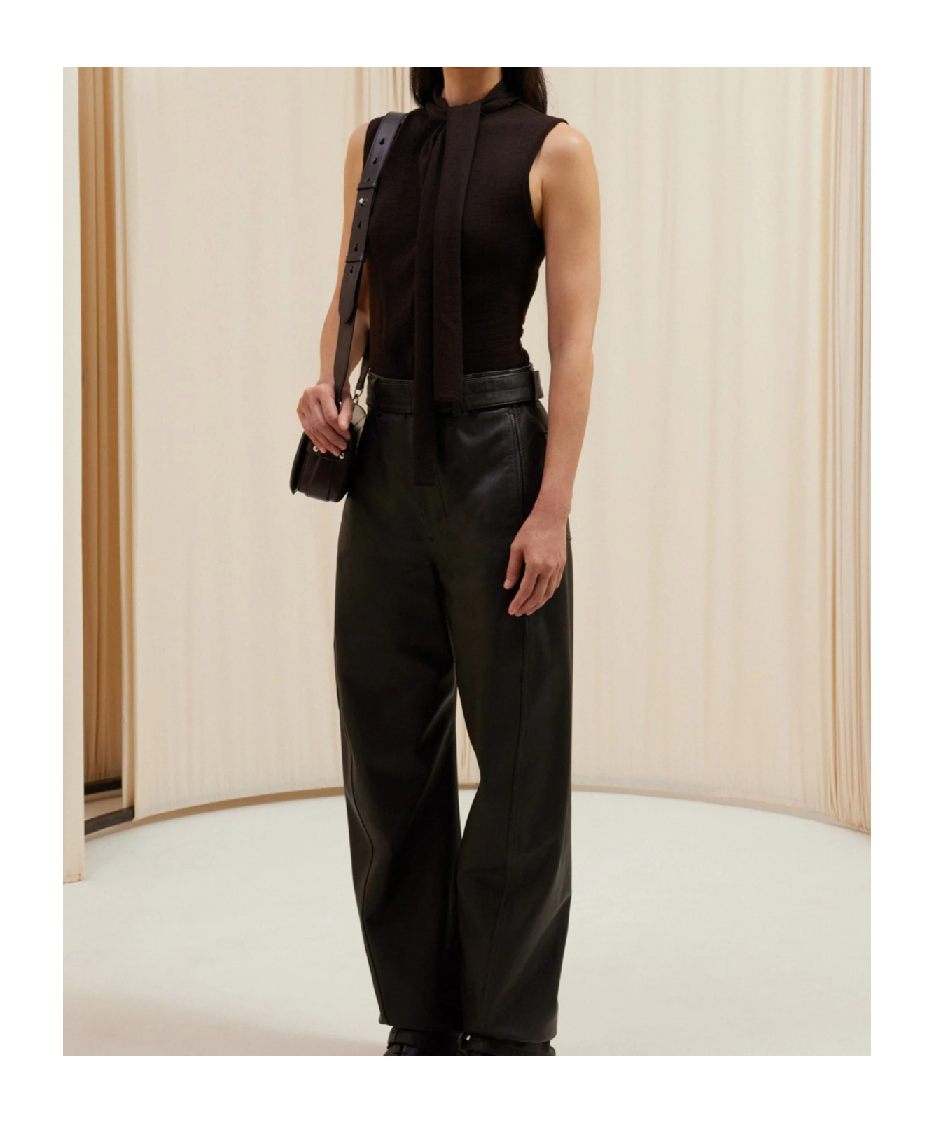 Lemaire Asymmetrical Sleeveless Cardigan In Black