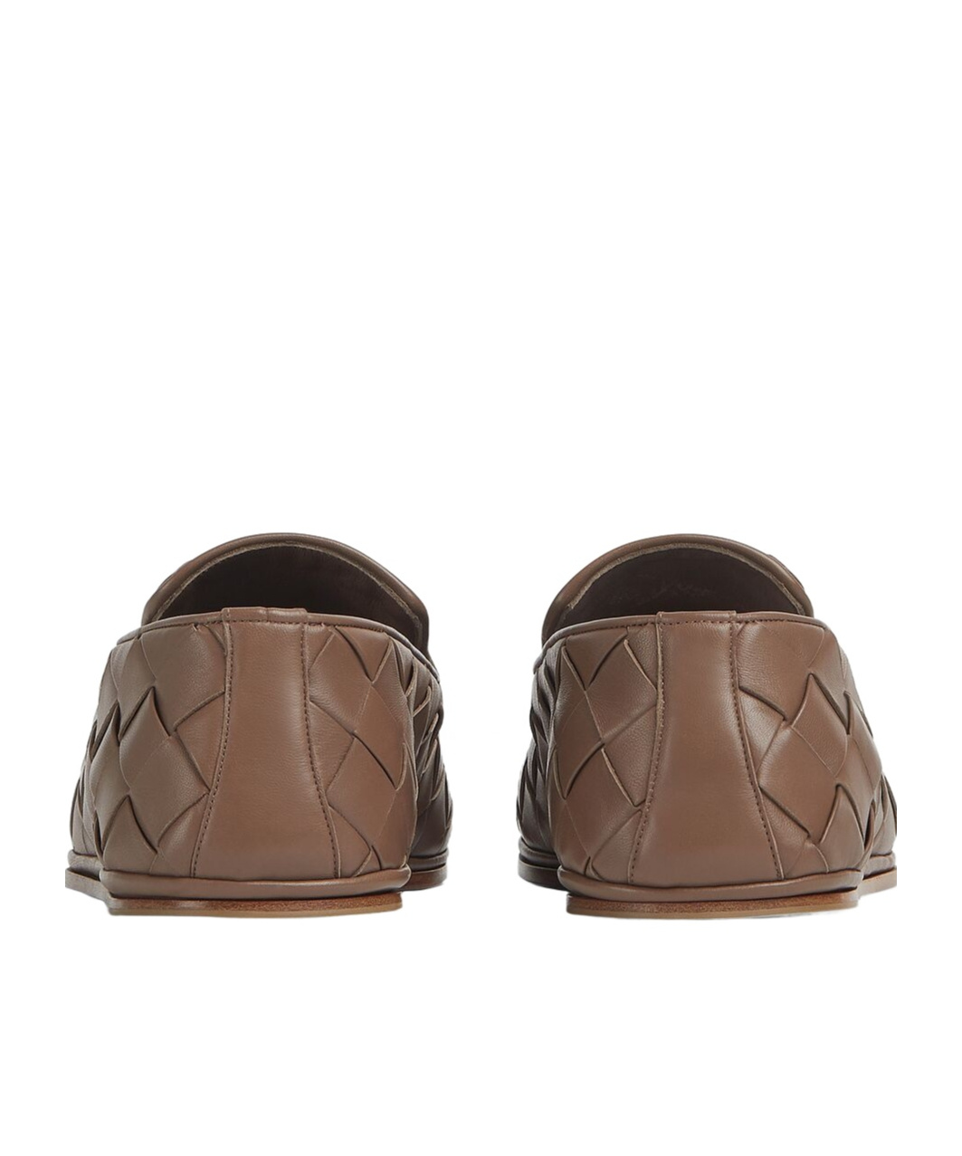 Bottega Veneta Leather Intrecciato Weave Slip-on Shoes In Brown